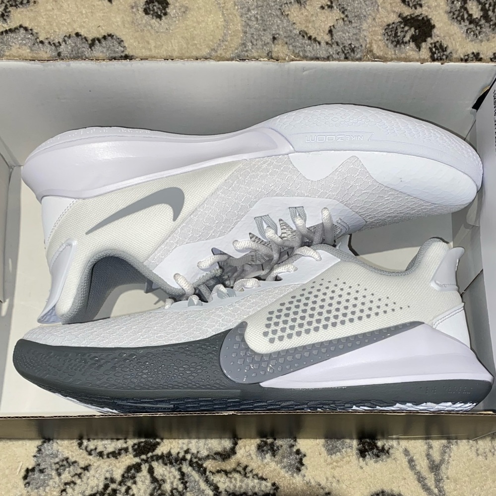 Nike Kobe Bryant Mamba Fury White Basketball Shoes